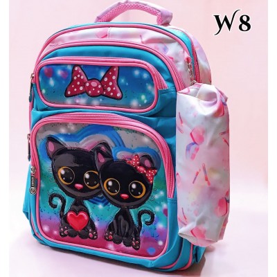 bolso de nin@ #16006-1 (W)(2pcs-bolso+cartuchera)(largo=39cm-ancho=28cm)(1065&*12)
