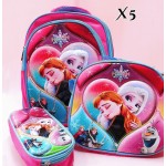 bolso de nin@ #631-1 (X)(3pcs-bolso+lonchera+cartuchera)(largo=36cm-ancho=28cm)(1320.6&*12)
