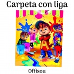 carpeta con liga con fuguras 38x26cm