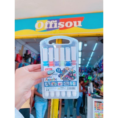 marcador acrilico yulin x12colores