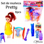 muneca pequena pretty girls #1833-1