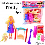 muneca pequena pretty girls #1833-1