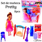 muneca pequena pretty girls #1833-1