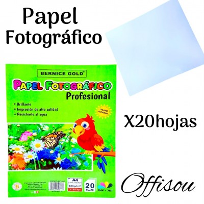 papel fotografico 20hojas