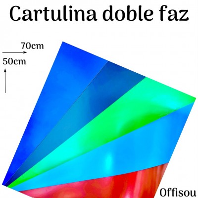 cartulina doble faz 50x70 x10pcs