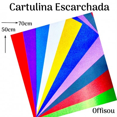 cartulina escarchada 50x70cm x10pcs