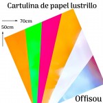 papel lustrillo 50x70cm x10pcs