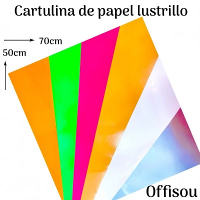 papel lustrillo 50x70cm x10pcs