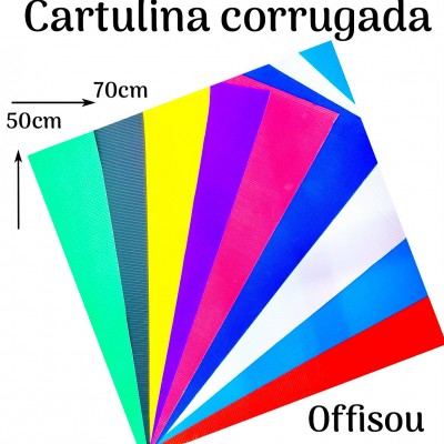 cartulina corrugada color 50x70 x10