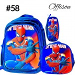 #1)bolso 3pcs ninos(cartuchera+lonchera+bolso)16pulga