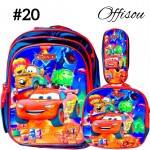 #1)bolso 3pcs ninos(cartuchera+lonchera+bolso)16pulga