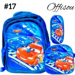 #1)bolso 3pcs ninos(cartuchera+lonchera+bolso)16pulga