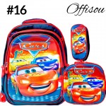 #1)bolso 3pcs ninos(cartuchera+lonchera+bolso)16pulga