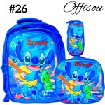 #1)bolso 3pcs ninos(cartuchera+lonchera+bolso)16pulga