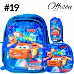 #1)bolso 3pcs ninos(cartuchera+lonchera+bolso)16pulga