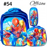 #1)bolso 3pcs ninos(cartuchera+lonchera+bolso)16pulga