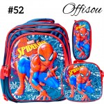 #1)bolso 3pcs ninos(cartuchera+lonchera+bolso)16pulga