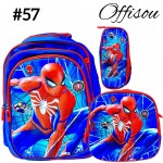 #1)bolso 3pcs ninos(cartuchera+lonchera+bolso)16pulga