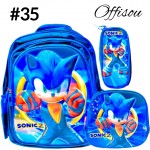 #1)bolso 3pcs ninos(cartuchera+lonchera+bolso)16pulga