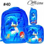 #1)bolso 3pcs ninos(cartuchera+lonchera+bolso)16pulga