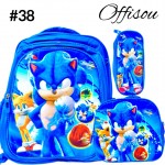 #1)bolso 3pcs ninos(cartuchera+lonchera+bolso)16pulga