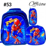 #1)bolso 3pcs ninos(cartuchera+lonchera+bolso)16pulga