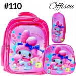 #1)bolso3pvs ninas (lonchera+cartuchera+bolso)16pulga