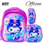 #1)bolso3pvs ninas (lonchera+cartuchera+bolso)16pulga