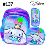 #1)bolso3pvs ninas (lonchera+cartuchera+bolso)16pulga