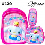 #1)bolso3pvs ninas (lonchera+cartuchera+bolso)16pulga