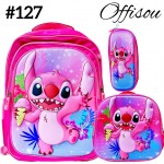#1)bolso3pvs ninas (lonchera+cartuchera+bolso)16pulga