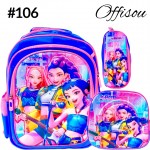 #1)bolso3pvs ninas (lonchera+cartuchera+bolso)16pulga