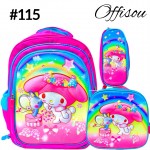 #1)bolso3pvs ninas (lonchera+cartuchera+bolso)16pulga