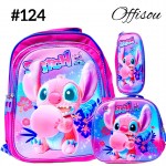 #1)bolso3pvs ninas (lonchera+cartuchera+bolso)16pulga