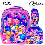 #1)bolso3pvs ninas (lonchera+cartuchera+bolso)16pulga
