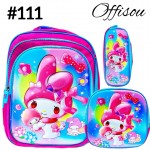 #1)bolso3pvs ninas (lonchera+cartuchera+bolso)16pulga