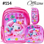 #1)bolso3pvs ninas (lonchera+cartuchera+bolso)16pulga