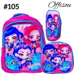 #1)bolso3pvs ninas (lonchera+cartuchera+bolso)16pulga