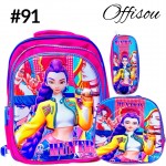 #1)bolso3pvs ninas (lonchera+cartuchera+bolso)16pulga