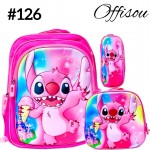 #1)bolso3pvs ninas (lonchera+cartuchera+bolso)16pulga