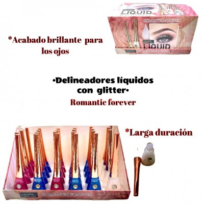 delineado liquido con escarchada