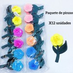 pinza de dama flores 