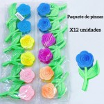 pinza de dama flores 