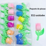 pinza de dama flores 
