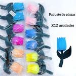 pinza de dama flores 