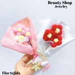 flor tejida x3flores