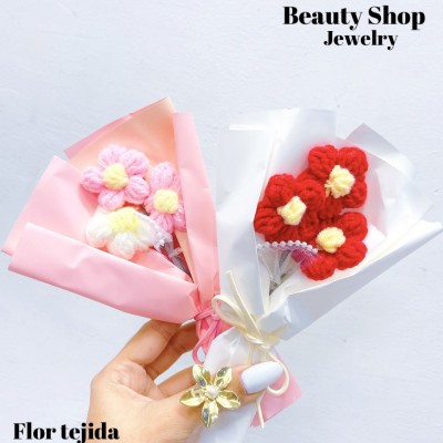 flor tejida x3flores