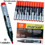 marcadores baichao x12pcs (punta fina ) #550