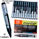 marcadores baichao x12pcs (punta fina ) #550