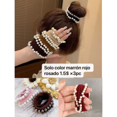 colas solo color rojo marron y rosado (3pc)